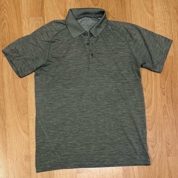 lululemon athletica Other - Lululemon Green Metal Vent Polo Shirt M